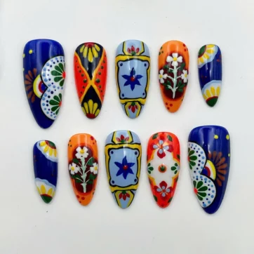 Mexican Tile Art Talavera - Almond | Ships from USA