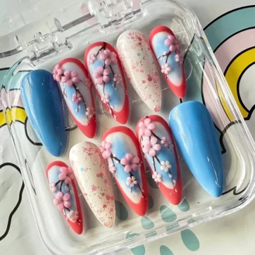 Cherry Blossom Breeze - Stiletto | Ships from USA