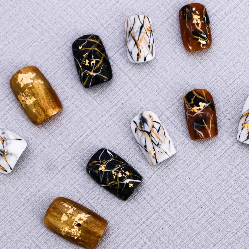 Golden Marble Luxe- Square | Ships from USA - Image 2