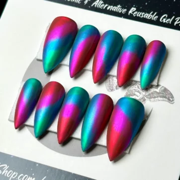 Rainbow Chrome - Stiletto | Ships from Canada