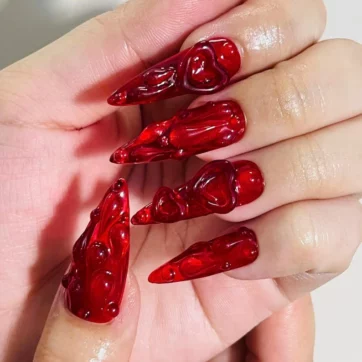 Red Jelly Heart - Stiletto | Ships from Vietnam