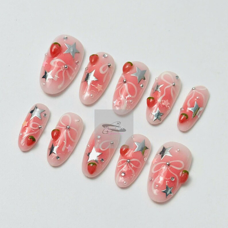 Pink Strawberry Aura - Oval | Ships from Vietnam - Image 2